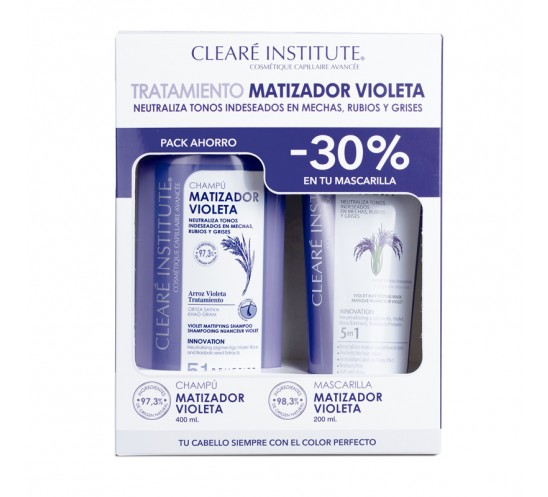 Frontal del pack ahorro tratamiento matizador violeta