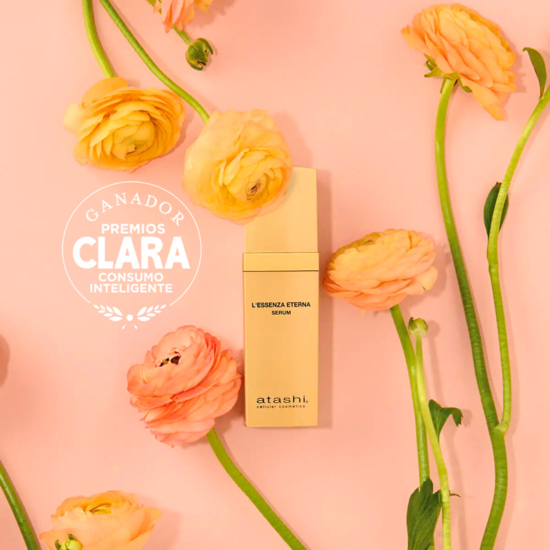 Premio revista clara a L Essenza Eterna de Atashi Cellular Cosmetics